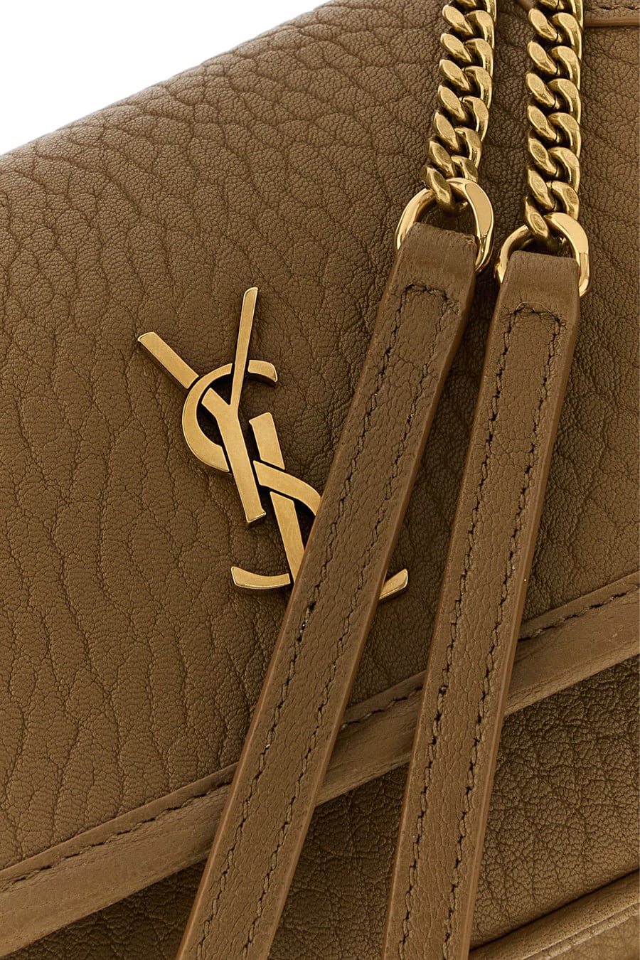 Saint Laurent Borsa a tracolla Niki mini in pelle marrone, view 4