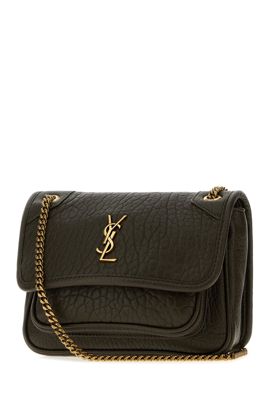 Saint Laurent Borsa a tracolla Niki mini in pelle verde scuro, view 2