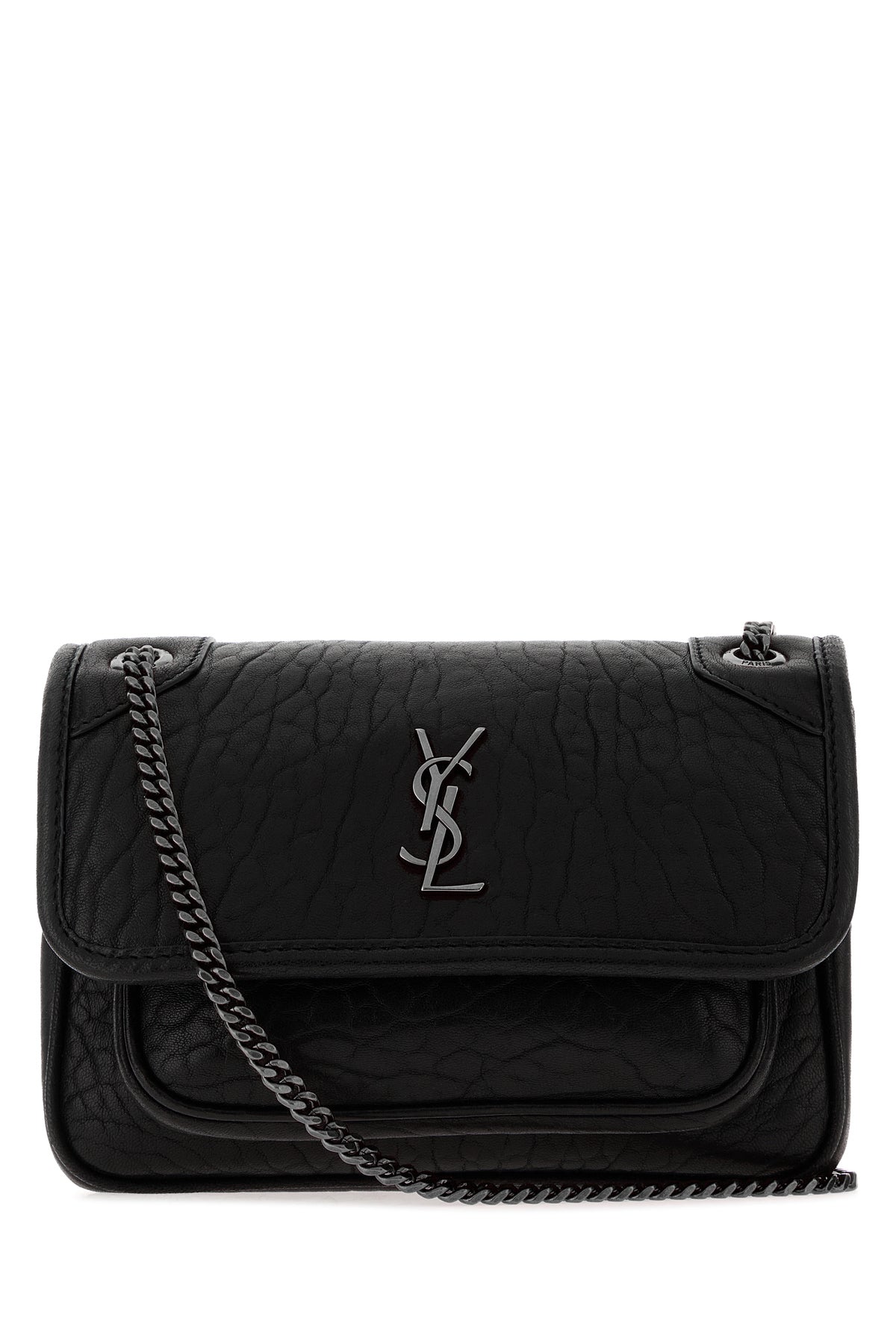 Saint Laurent Borsa a tracolla Niki mini in pelle nera