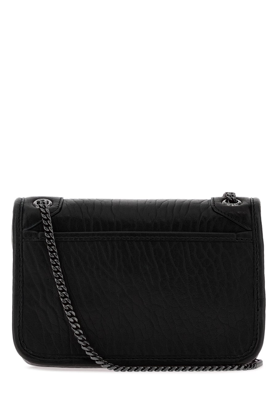 Saint Laurent Borsa a tracolla Niki mini in pelle nera, view 3