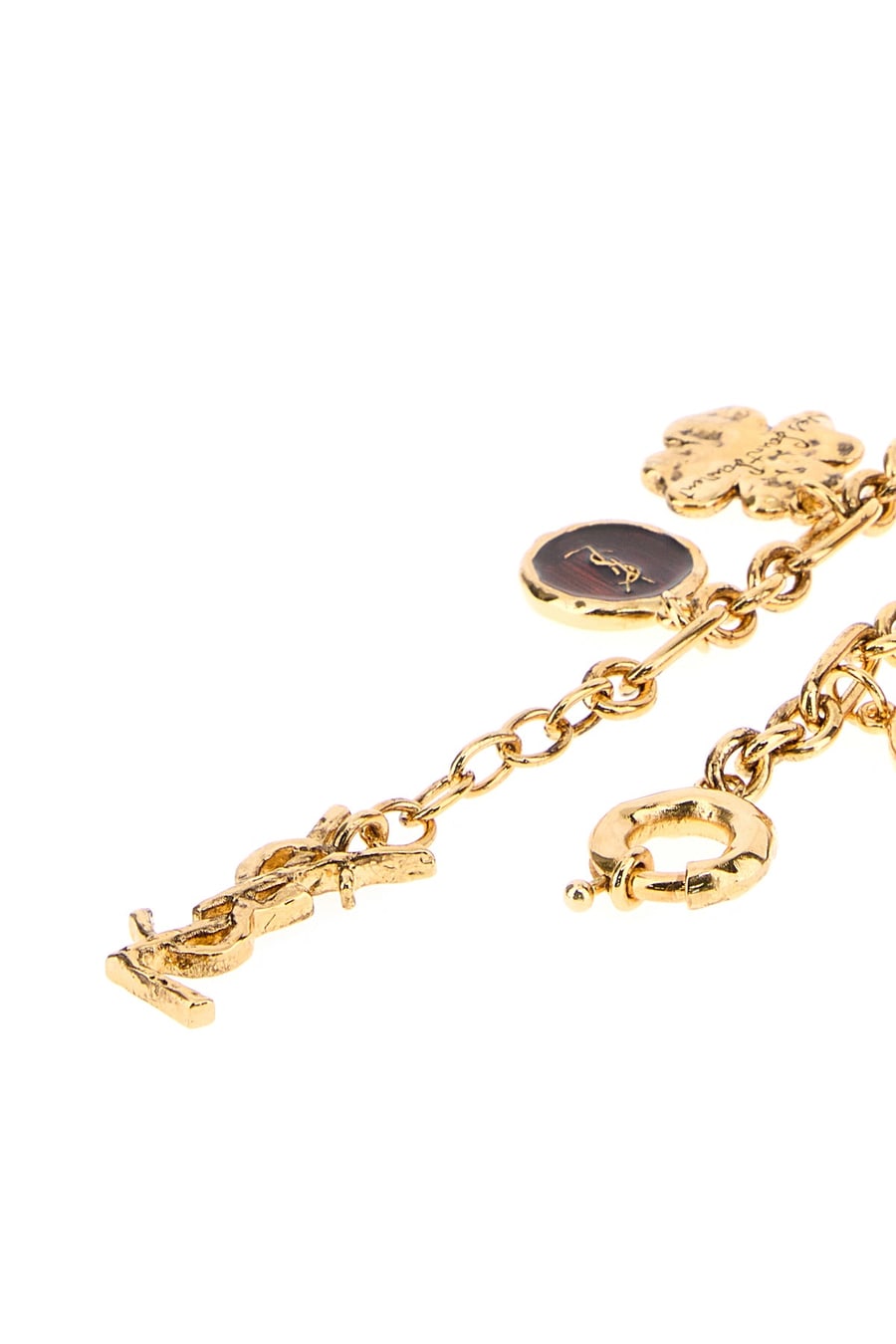 Saint Laurent Bracciale Cassandre in metallo oro, view 3
