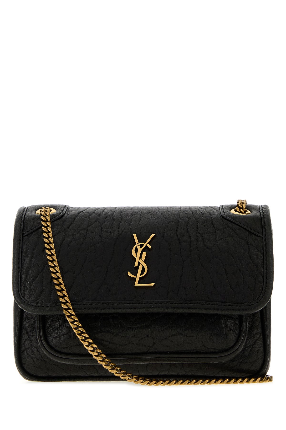 Saint Laurent Borsa a tracolla Niki mini in pelle nera