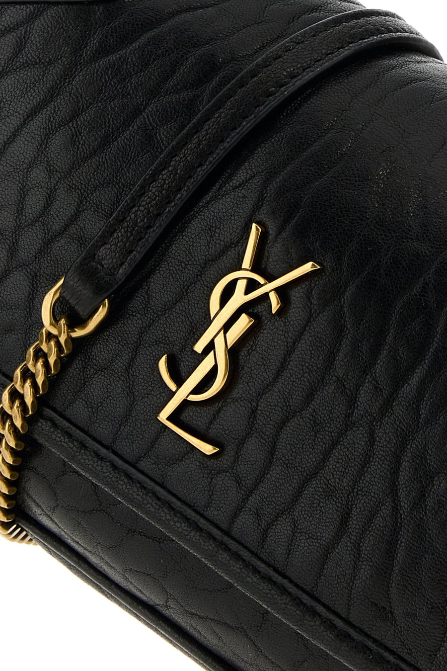 Saint Laurent Borsa a tracolla Niki mini in pelle nera, view 4