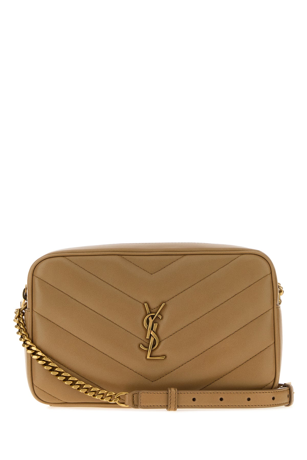 Saint Laurent Borsa a tracolla LouLou in pelle cammello