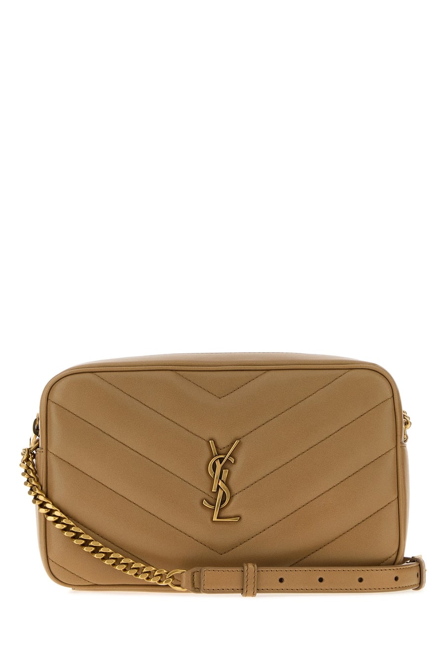 Saint Laurent Borsa a tracolla LouLou in pelle cammello