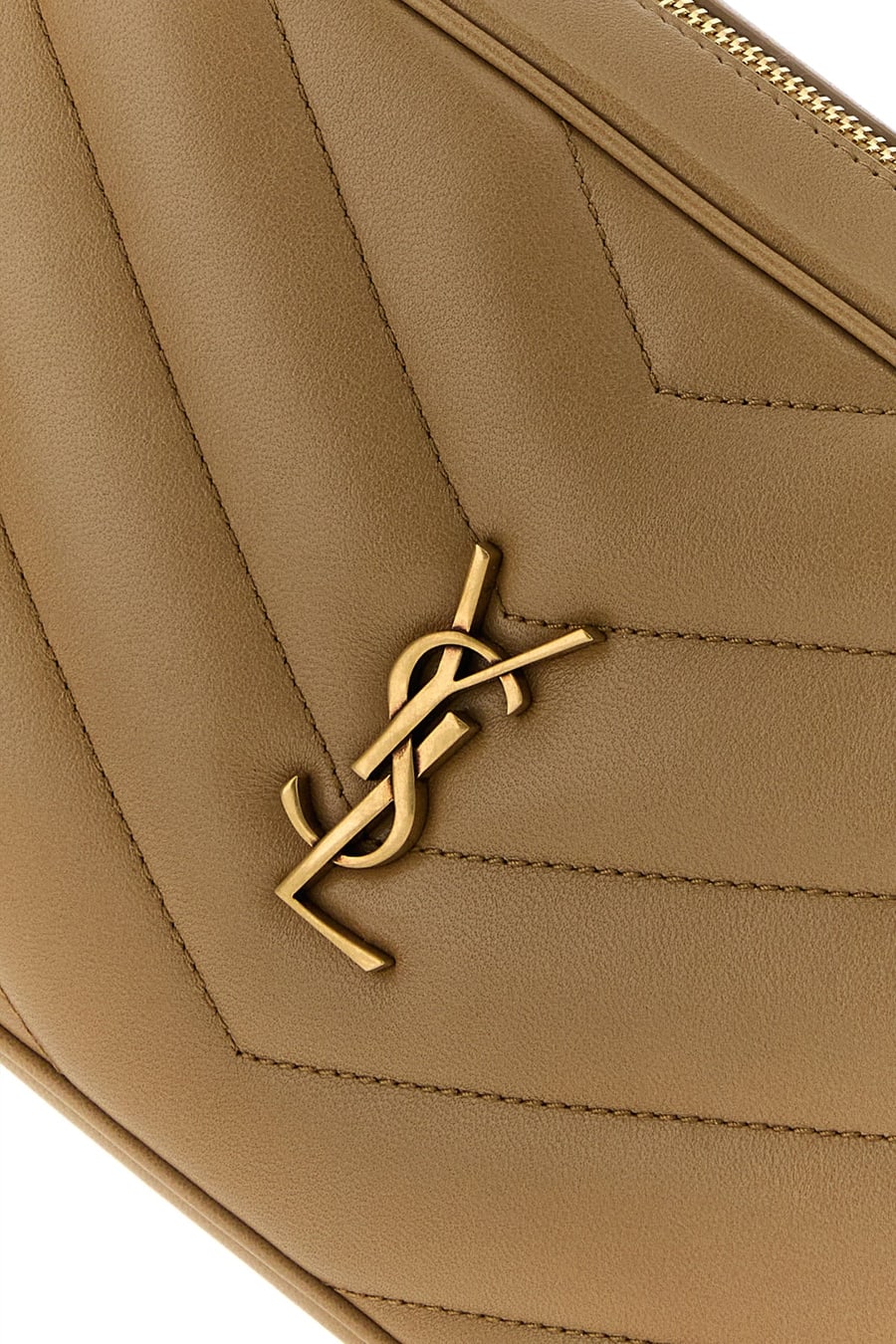 Saint Laurent Borsa a tracolla LouLou in pelle cammello, view 4
