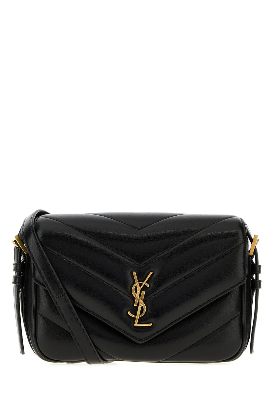 Saint Laurent Borsa a tracolla LouLou Toy in pelle nera