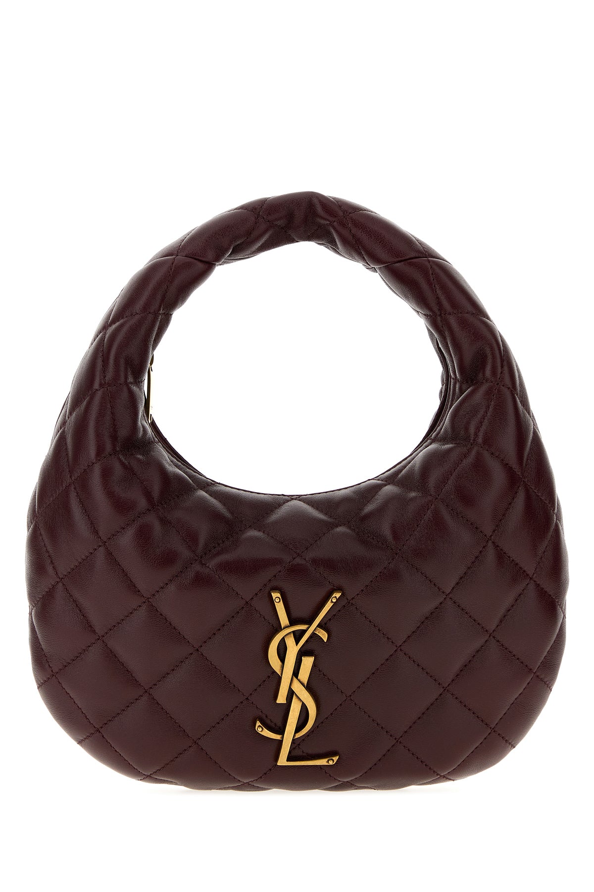 Saint Laurent Borsa a spalla Icarino in nappa melanzana