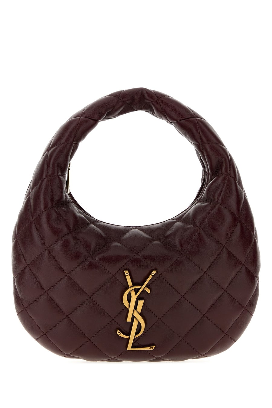 Saint Laurent Borsa a spalla Icarino in nappa melanzana
