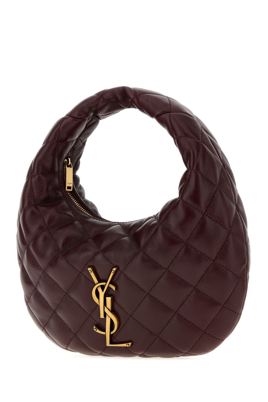 Saint Laurent Borsa a spalla Icarino in nappa melanzana, view 2