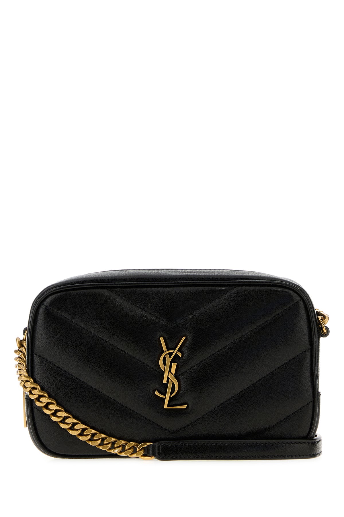 Saint Laurent Borsa a tracolla LouLou mini in pelle nera