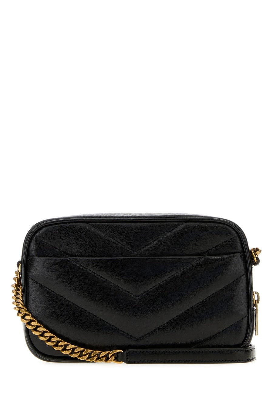 Saint Laurent Borsa a tracolla LouLou mini in pelle nera, view 3