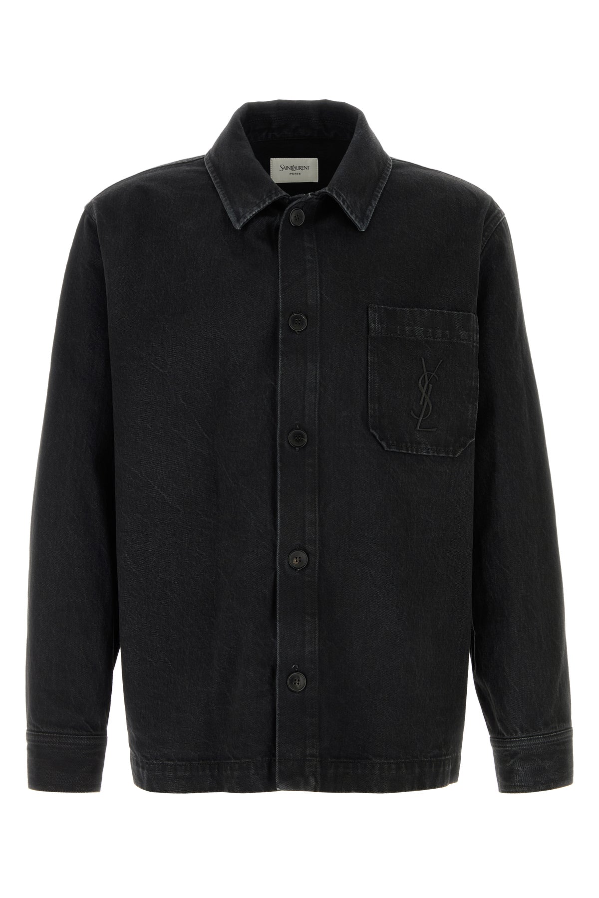 Saint Laurent Overshirt in denim nero