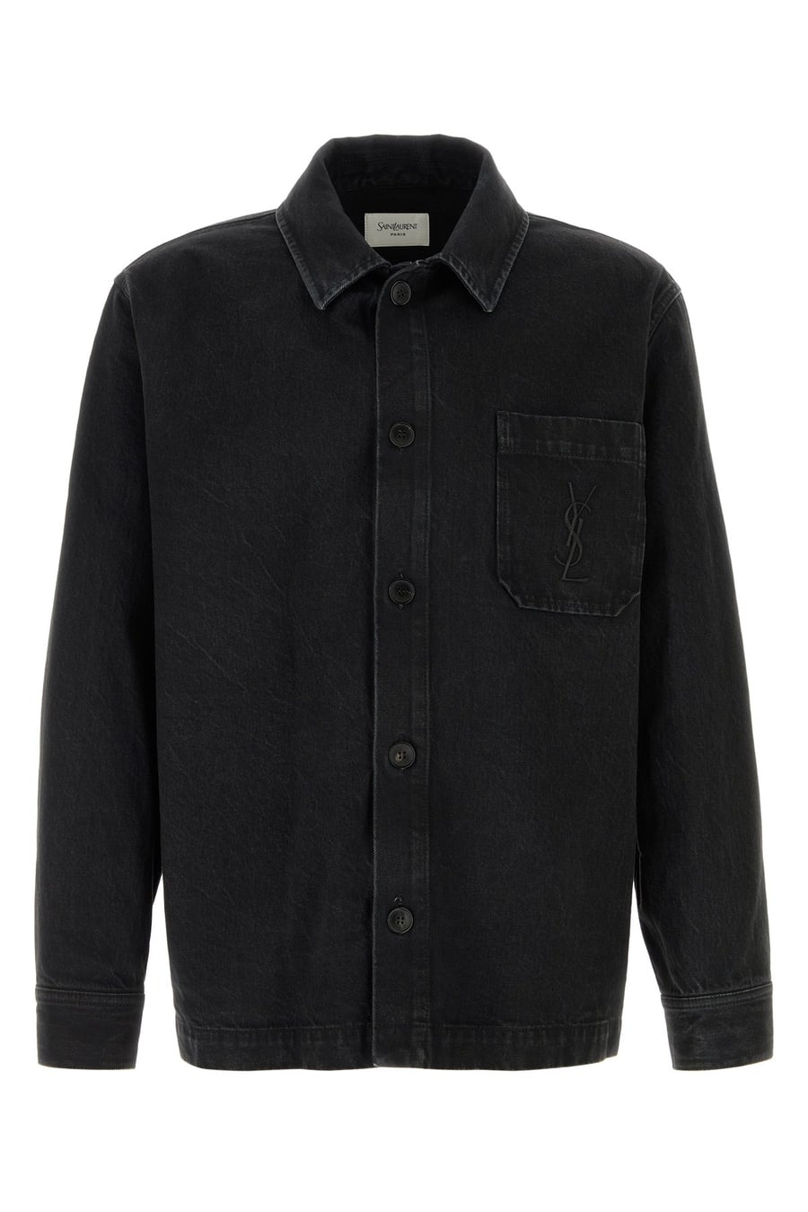 Saint Laurent Overshirt in denim nero