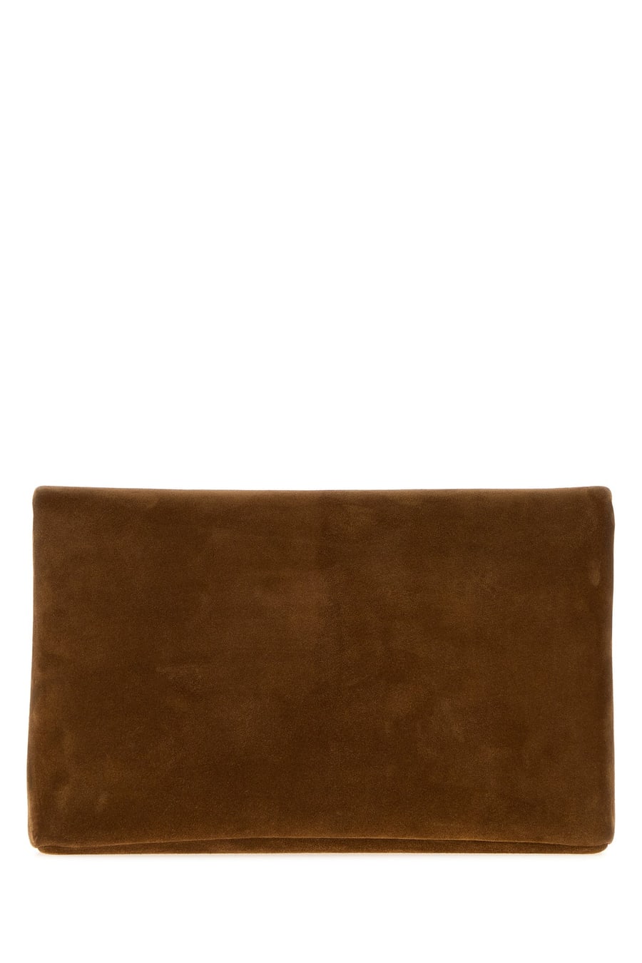 Saint Laurent Cutch Envelope grande in pelle scamosciata marrone, view 3