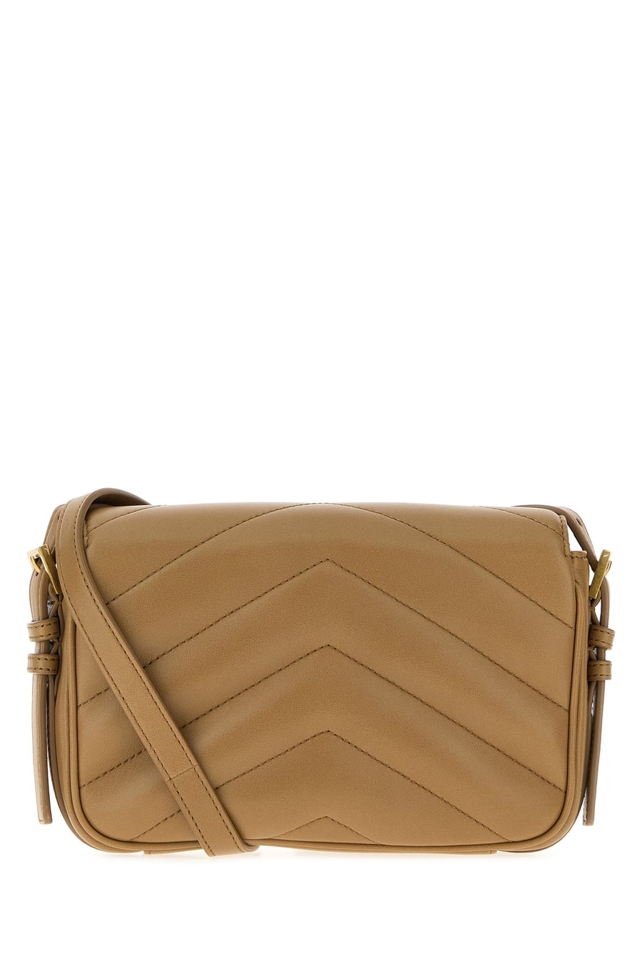 Saint Laurent Borsa a tracolla LouLou Toy in pelle beige, view 3
