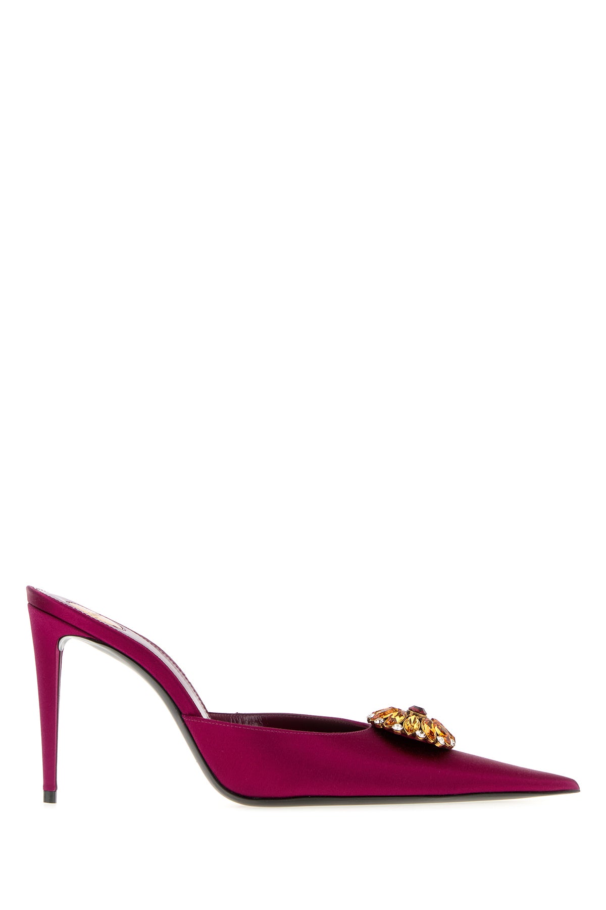 Saint Laurent Sabot Cosmo in raso fucsia