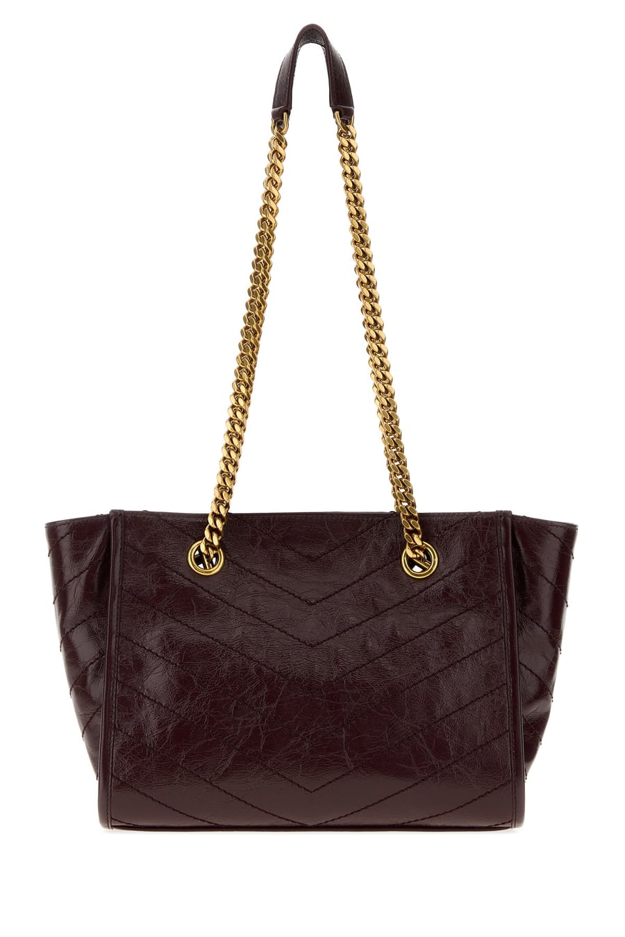 Saint Laurent Borsa a palla Niki piccola in pelle bordeaux, view 3