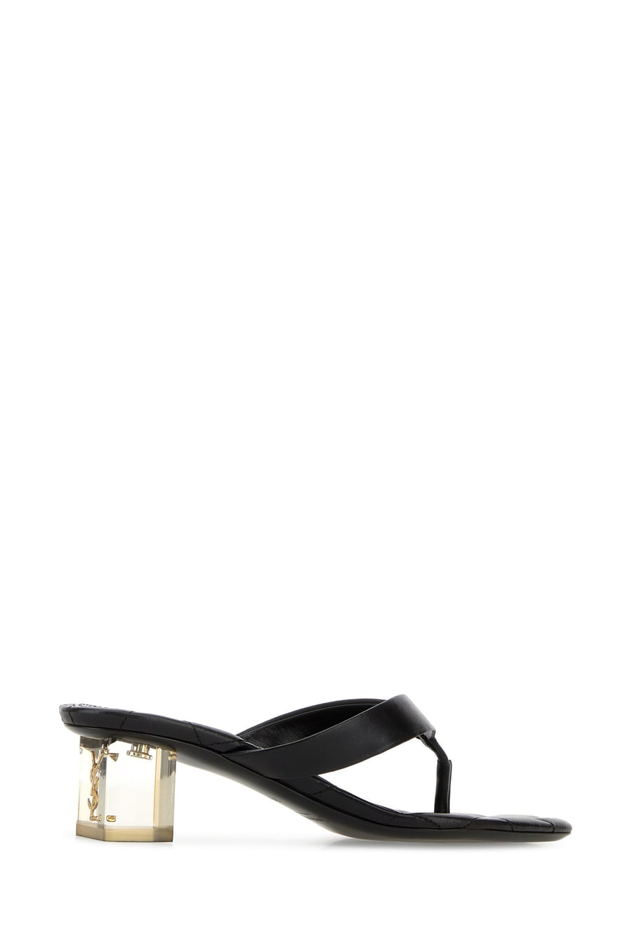 Saint Laurent Sabot Sip in pelle nera, view 3