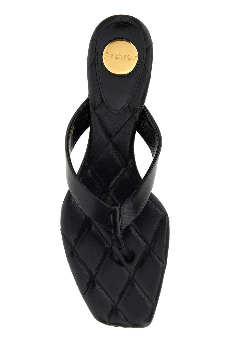Saint Laurent Sabot Sip in pelle nera, view 4