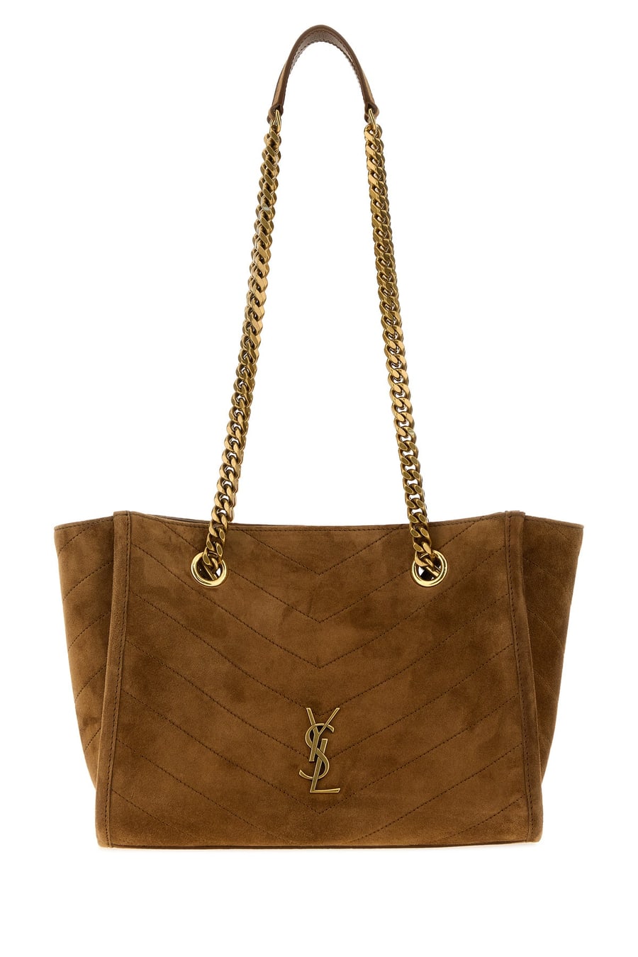 Saint Laurent Borsa a palla Niki piccola in pelle scamosciata cammello