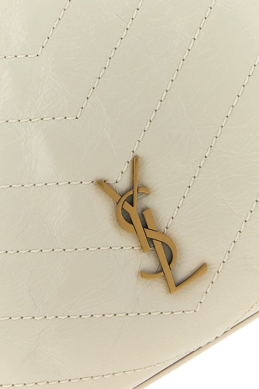Saint Laurent Borsa a palla Niki piccola in pelle avorio, view 4
