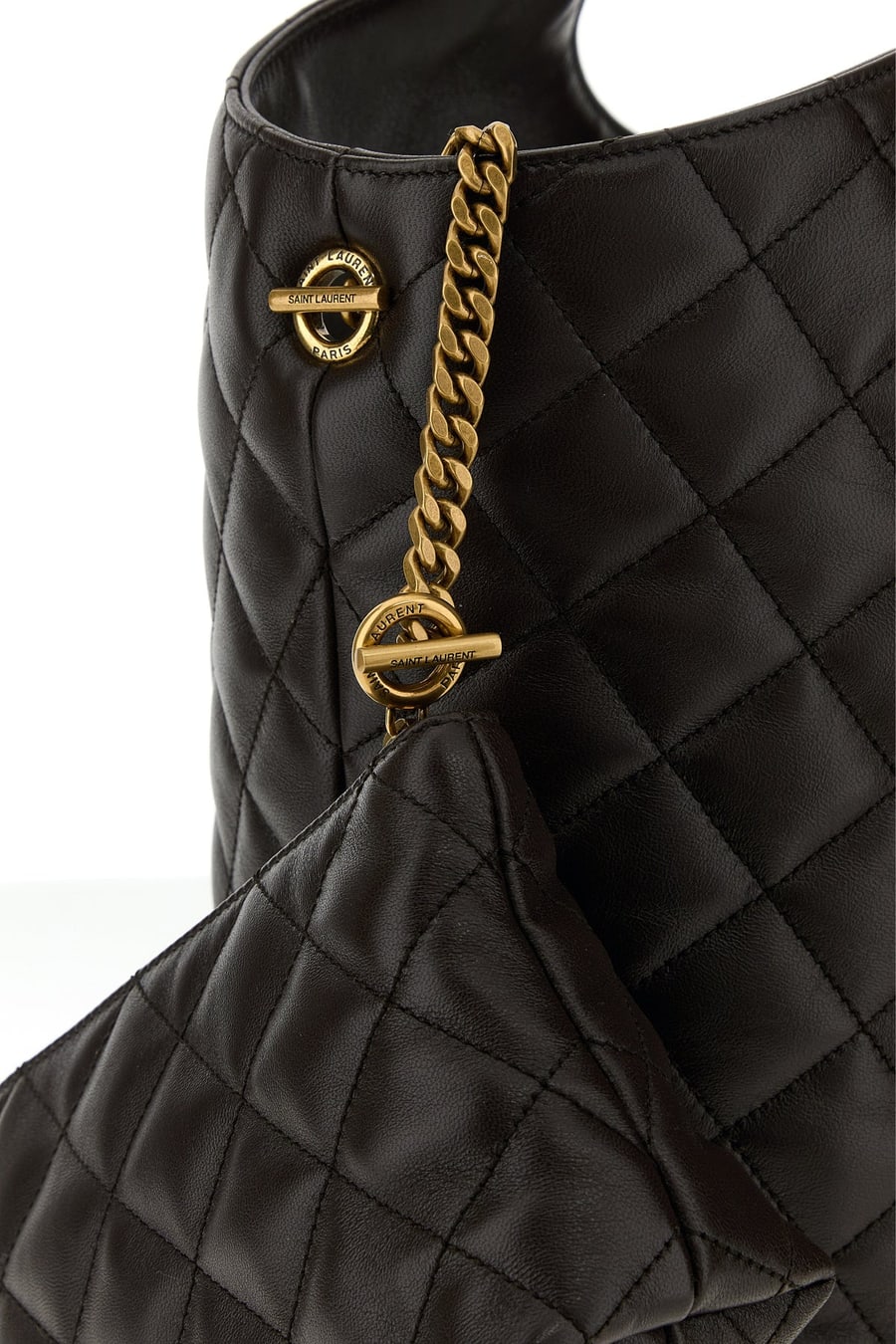 Saint Laurent Borsa shopping Icare media in nappa testa di moro, view 4
