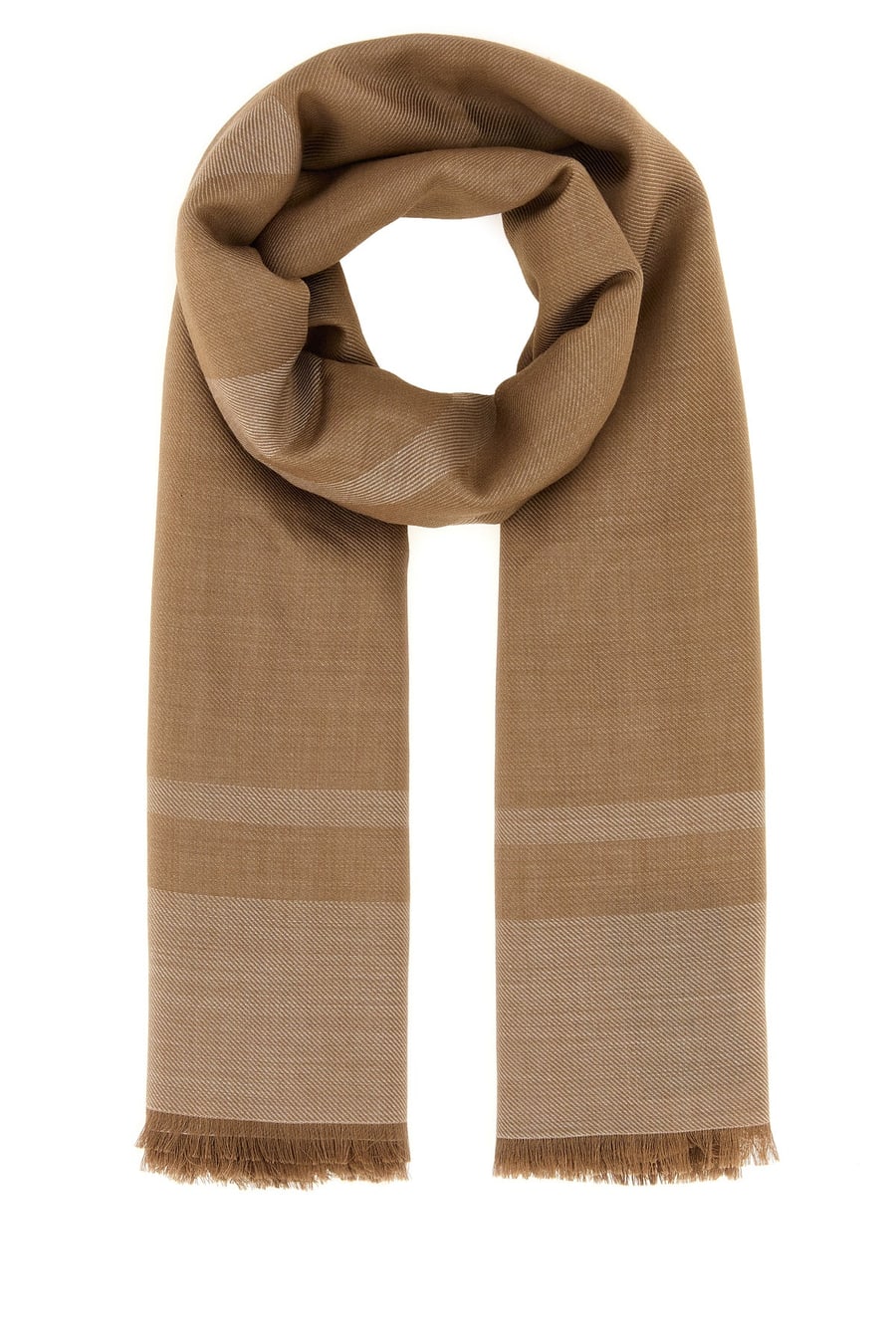 Saint Laurent Sciarpa in misto cashmere biscotto