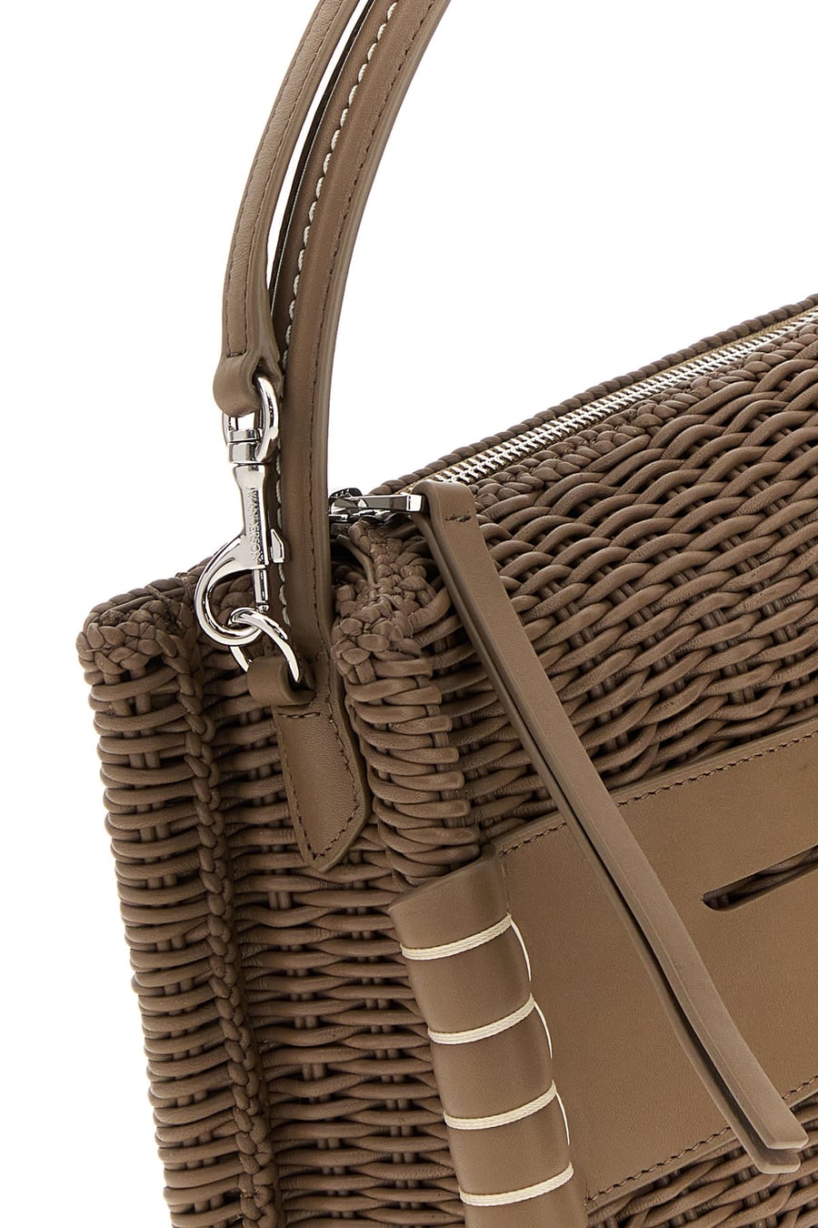 JW Anderson Borsa a mano Loafers in pelle fango, view 4
