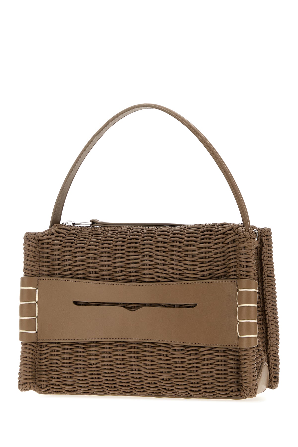JW Anderson Borsa a mano Loafers in pelle fango, view 2