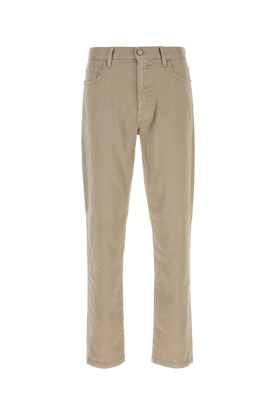 ZEGNA Pantalone in misto lino stretch beige