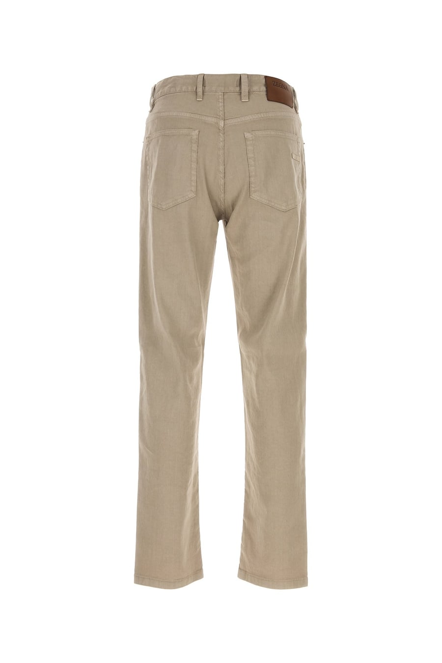 ZEGNA Pantalone in misto lino stretch beige, view 2