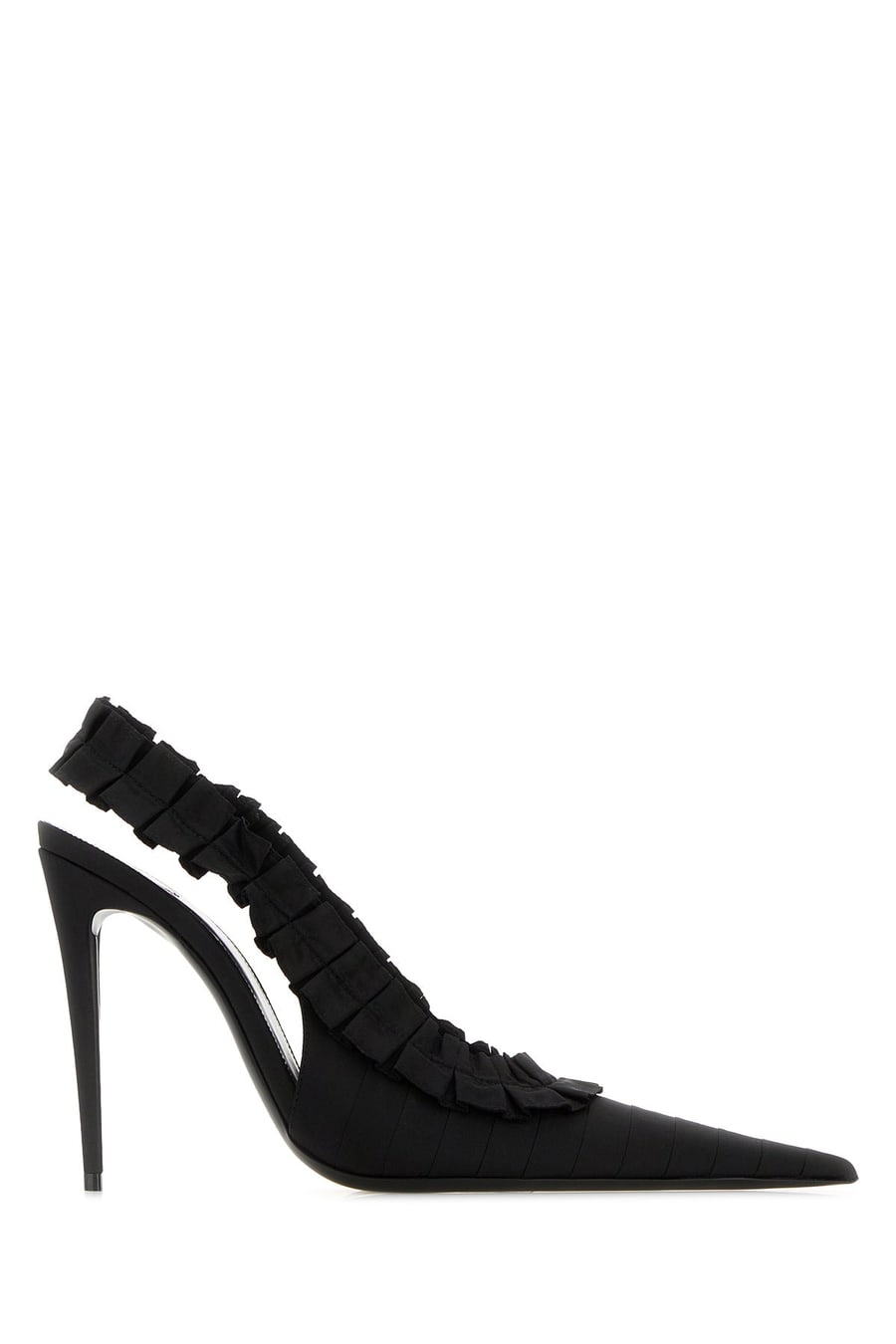 Saint Laurent Scarpe con tacco Madeleine in taffetà nera