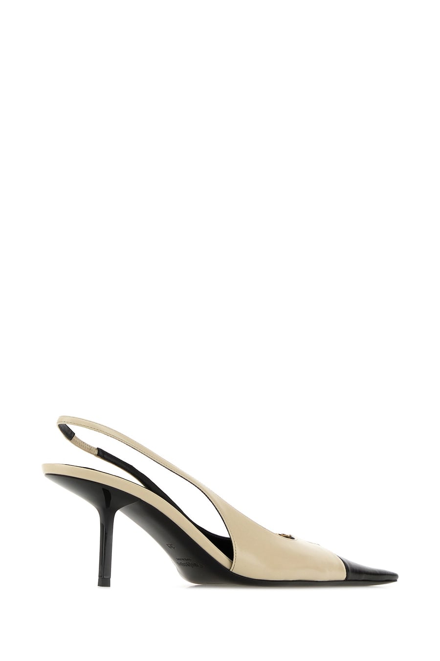 Saint Laurent Scarpe con tacco Babylone Breteuil in pelle bicolor, view 3