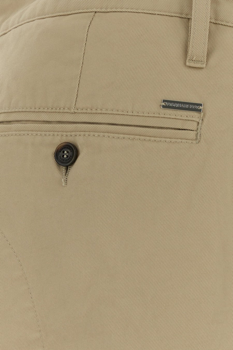 Dsquared2 Pantalone chino in cotone stretch beige, view 3