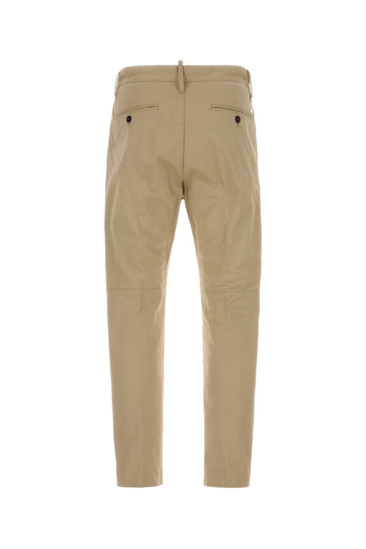 Dsquared2 Pantalone chino in cotone stretch beige, view 2
