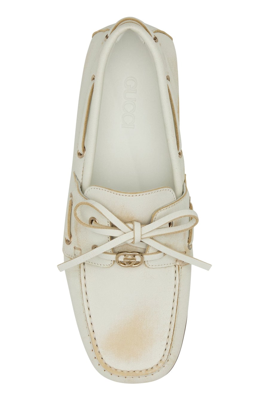 Gucci Mocassini in pelle cammello, view 4