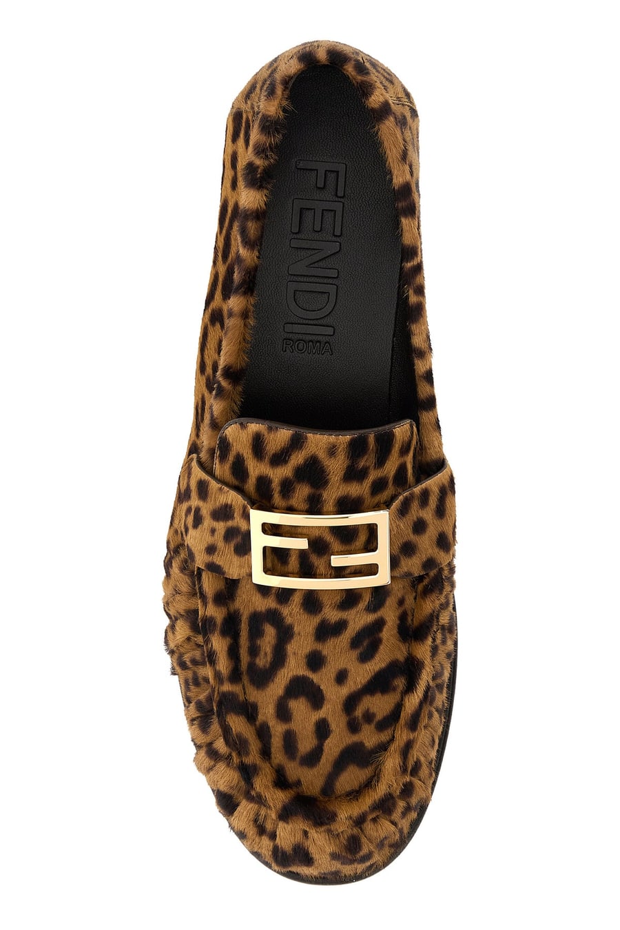 Fendi Mocassini Baguette in cavallino stampato, view 4
