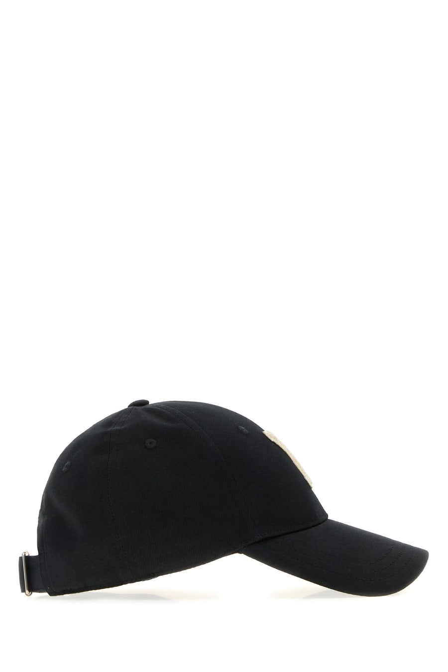 Saint Laurent Cappello da baseball in cotone nero, view 2