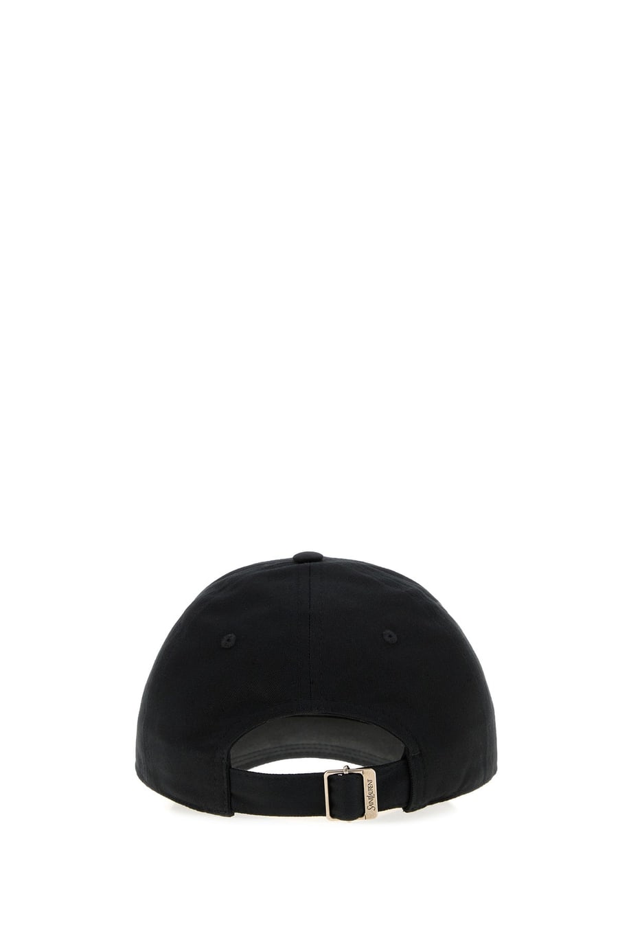 Saint Laurent Cappello da baseball in cotone nero, view 3