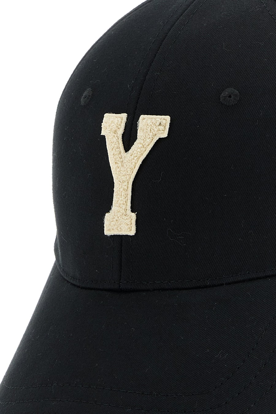 Saint Laurent Cappello da baseball in cotone nero, view 4