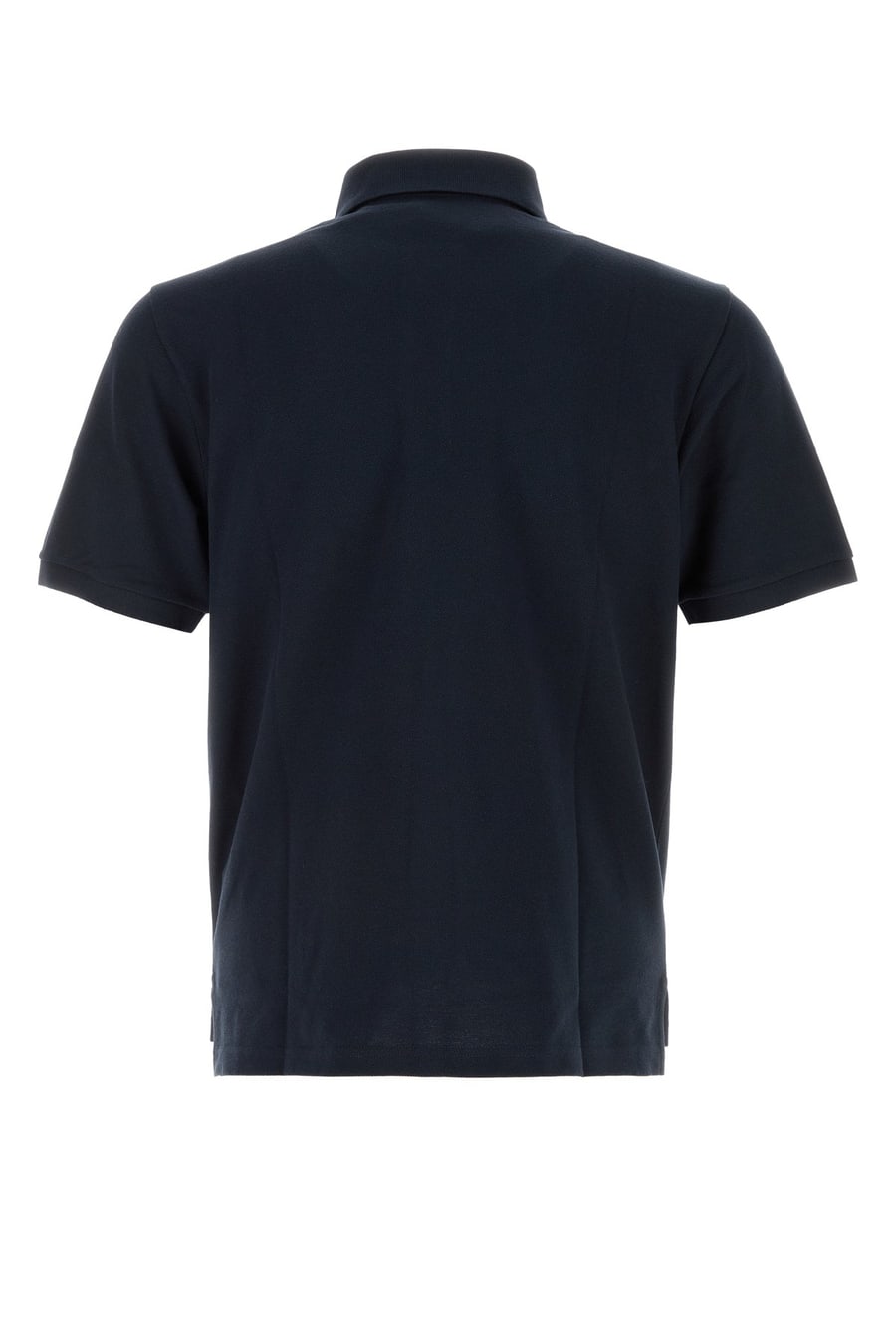 Saint Laurent Polo in piquet blu notte, view 2