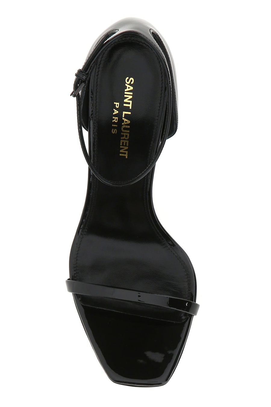 Saint Laurent Sandali Opyum 85 in pelle nera, view 4