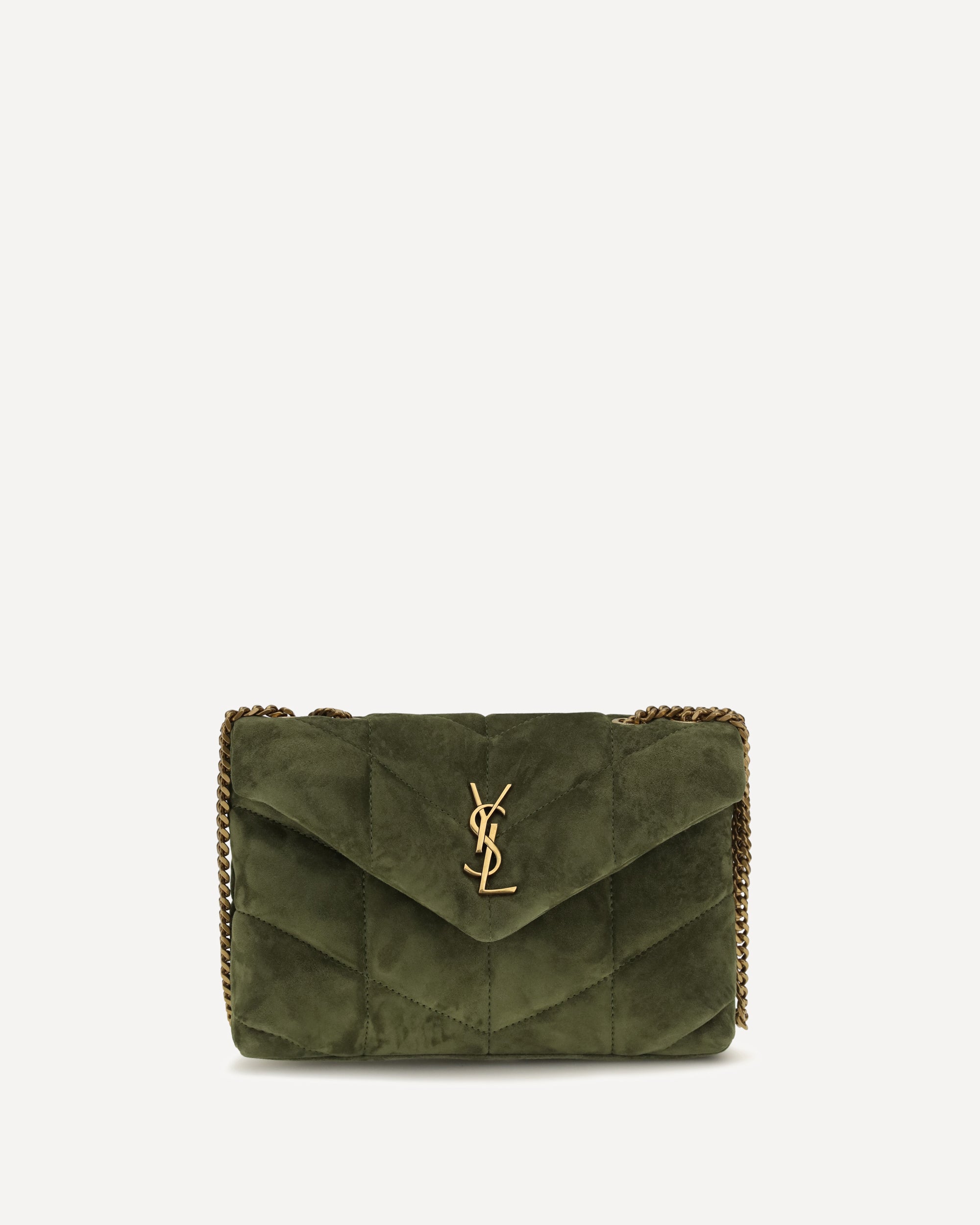 Saint Laurent LouLou Puffer Toy suede Shoulder Bag