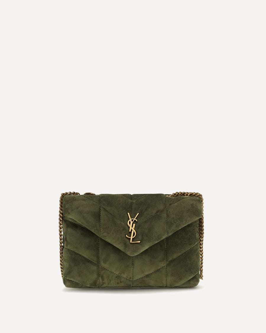 Saint Laurent LouLou Puffer Toy suede Shoulder Bag