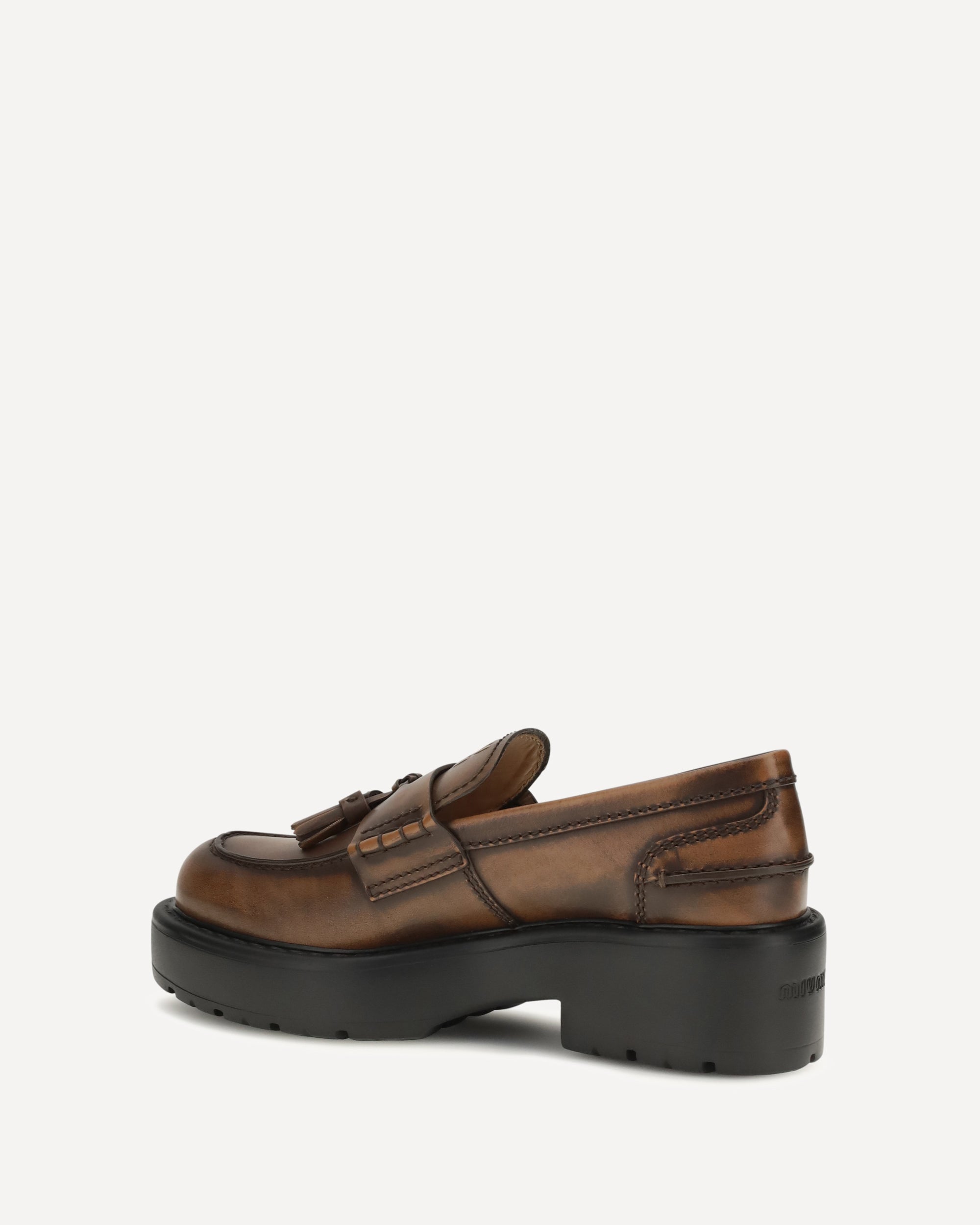 Miu Miu Smooth leather tassel Loafers, view 2