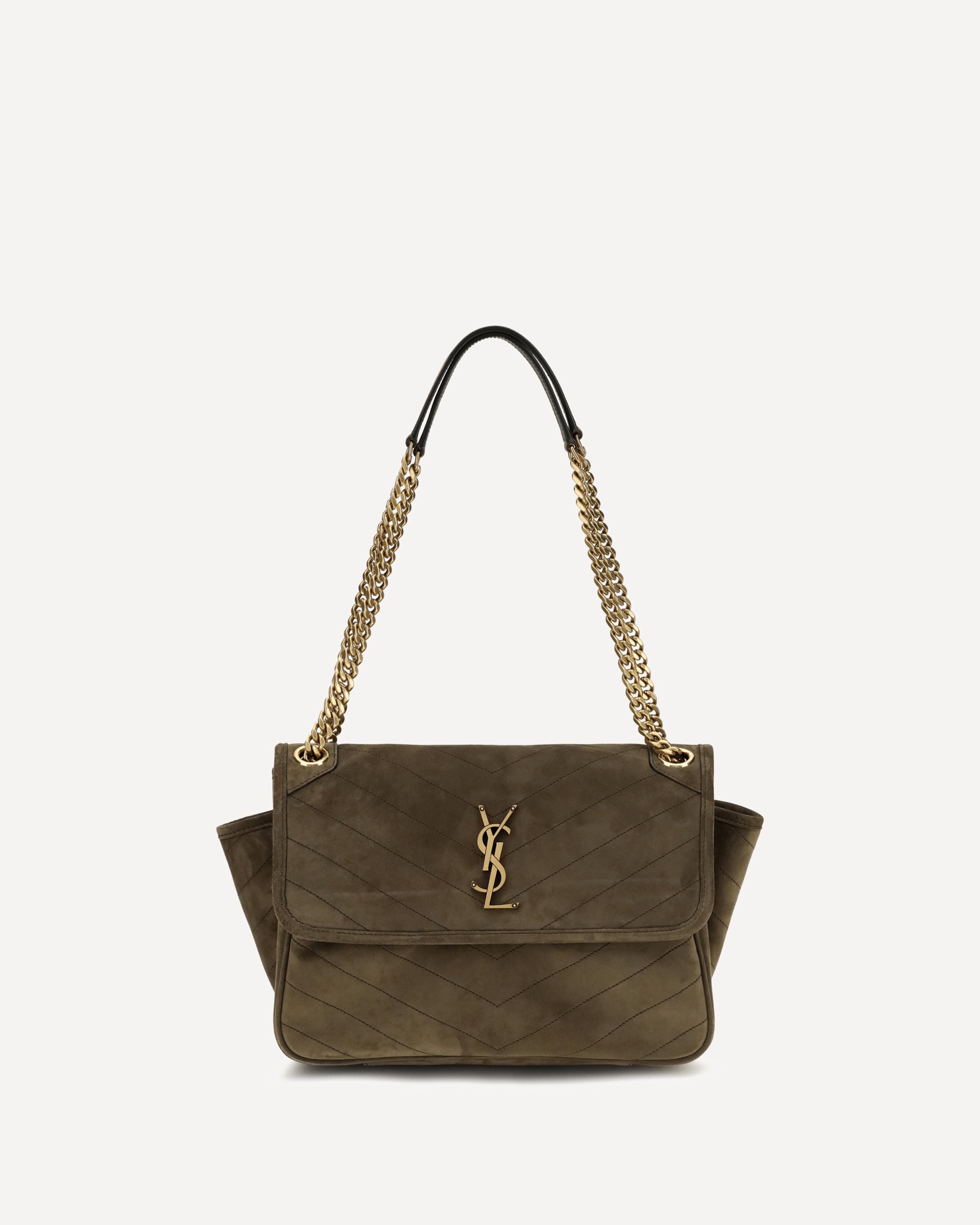 Saint Laurent Niki Tripouch suede Shoulder Bag
