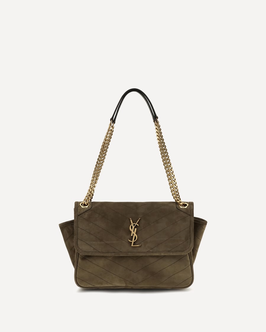 Saint Laurent Niki Tripouch suede Shoulder Bag