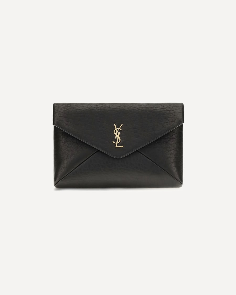 Saint Laurent Envelope leather Clutch, view 3