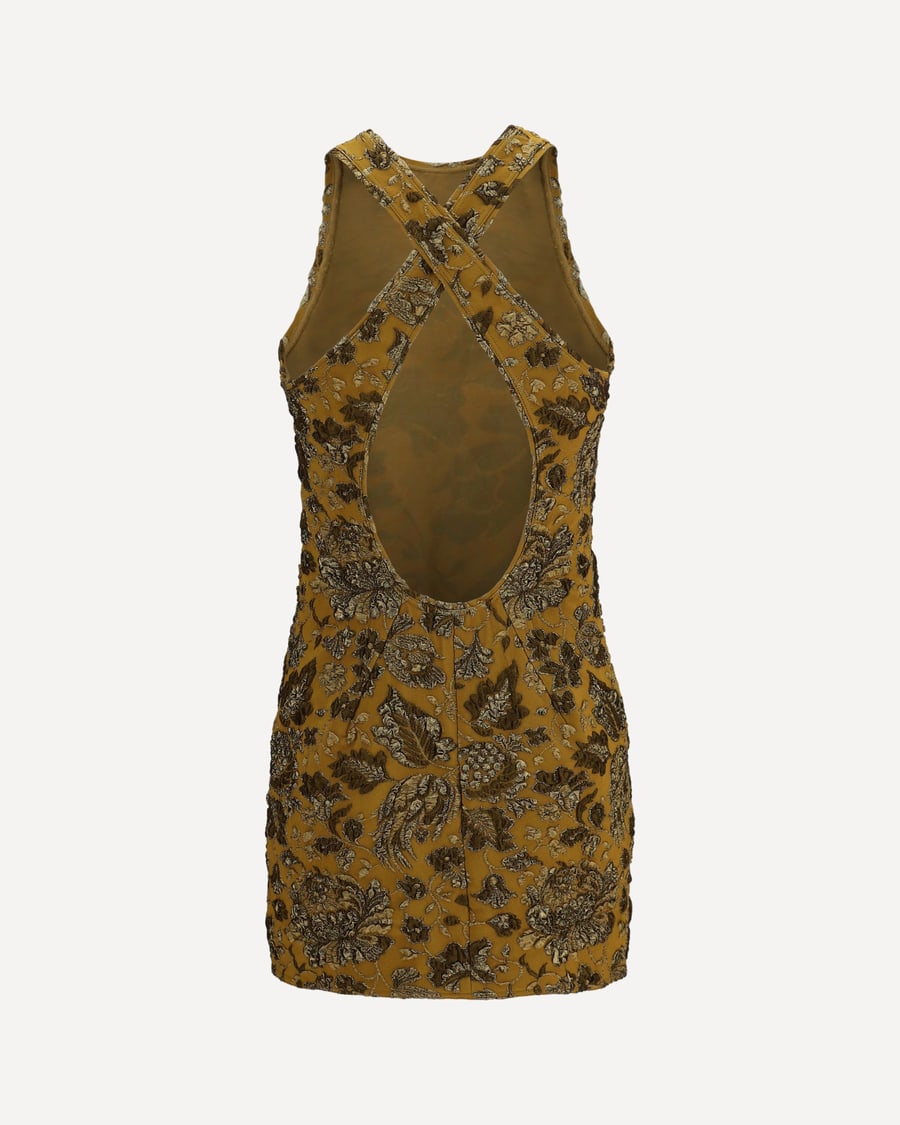 Saint Laurent Back-cross mini Dress, view 2
